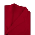 thumbnail image 4 of INSPIRE CHIC Men's Coat Notched Lapel Long Sleeve Knit Blazer with Pockets Red 38, 4 of 7