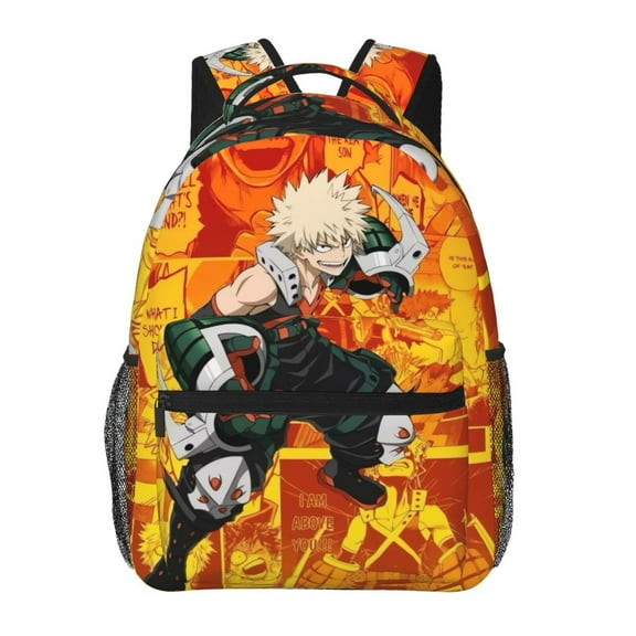 My Hero Academia Bakugo Katsuki Backpack Lightweight Bookbag Casual Daypack For Women Men Travel Laptop 16 Inch
