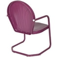 thumbnail image 5 of Northlight 34-Inch Outdoor Retro Tulip Steel Armchair, Purple, 5 of 6