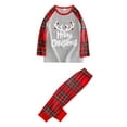 thumbnail image 4 of URMAGIC Matching Family Pajamas Sets Christmas Pjs with Lettler Print and Plaid Tee and Bottom Loungewear, 4 of 4