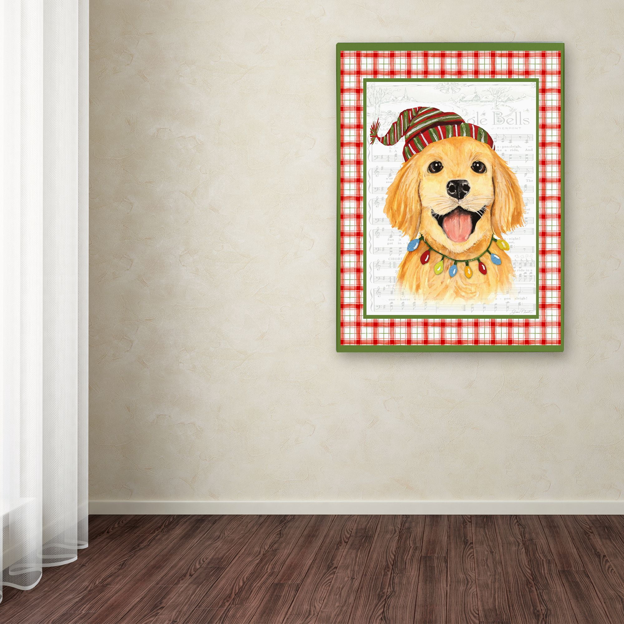 Trademark Fine Art 'Christmas Song Dogs 6' Canvas Art by Jean Plout