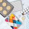 thumbnail image 5 of Yayeee Pot Holders Kitchen Heat Resistant with Pocket 7"x9.8" Cotton Oven Cooking Hot Pads, Colorful Triangles, 5 of 7