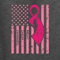 thumbnail image 2 of Wild Bobby, American, Breast Cancer Awareness, Flag, Breast Cancer Awareness, Front and Back Unisex Graphic Hoodie Sweatshirt, Heather Black, XX-Large, 2 of 4