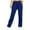 Blue, variant on SwiftWear Women's Button & Zipper Elastic Waist Straight Leg Sweatpants Baggy Casual Lounge Pants with Side Pockets S-2XL