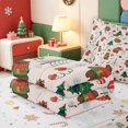 thumbnail image 5 of Manfei Rustic Christmas Animals Zipper Full Size Comforter Sets with Fitted Sheet and 2 Pillowcases,Winter Holiday Zipper Bedding Set,Xmas Reversible,4 Pieces, 5 of 7