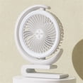 thumbnail image 3 of Ganfancp Ventilador Circulante de Sobremesa Ventilador Rotativo de Sobremesa Hogar y Oficina Carga Usb Gran Iluminación de Energía Eólica Ventilador Pequeño Ofertas de La Semana 1X Ventilador, 3 of 4