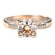 thumbnail image 2 of Anillo de cintura pequeña con cabeza de toro de plata esterlina 925 para mujer, anillo de diamante con soporte vacío y microincrustaciones de 1 quilate con cabeza de toro cerrada, 2 of 4