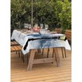 thumbnail image 2 of Outdoor Tablecloth with Umbrella Hole and Zipper, Christmas Snowman Rectangle Table Cloth 60x84 Inch Waterproof Tablecloth, Xmas Tree Winter Snowflakes Holiday Picnic Table Cover for Patio Camping, 2 of 7
