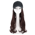thumbnail image 2 of Koszal 60cm une Seule Pièce Extension de Cheveux Long Cheveux Ondulés avec Casquette de Baseball Réglable, 2 of 7