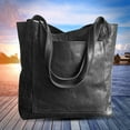 thumbnail image 3 of LoyGkgas New Fashion Women Soft PU Leather Shoulder Bag Casual Large Handbags (Black), 3 of 9