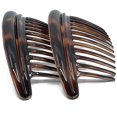 thumbnail image 3 of Camila Paris MP979/2 French Hair Side Combs Tortoise Shell Interlocking Combs French Twist Hair Combs, Strong Hold Hair Clips for Women Bun Chignon, Up-Do Styling Girls Hair Accessories Made in France, 3 of 12