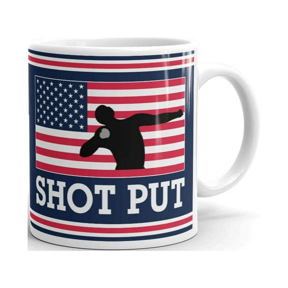 American Pride Shot Put Coffee Tea Ceramic Mug Office Work Cup Gift 11 oz