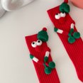 thumbnail image 5 of Christmas Hand Socks Novelty Cartoon Big Eyes Middle Tube Socks Hosiery for Kids Holiday Festival Party Gift, 5 of 9