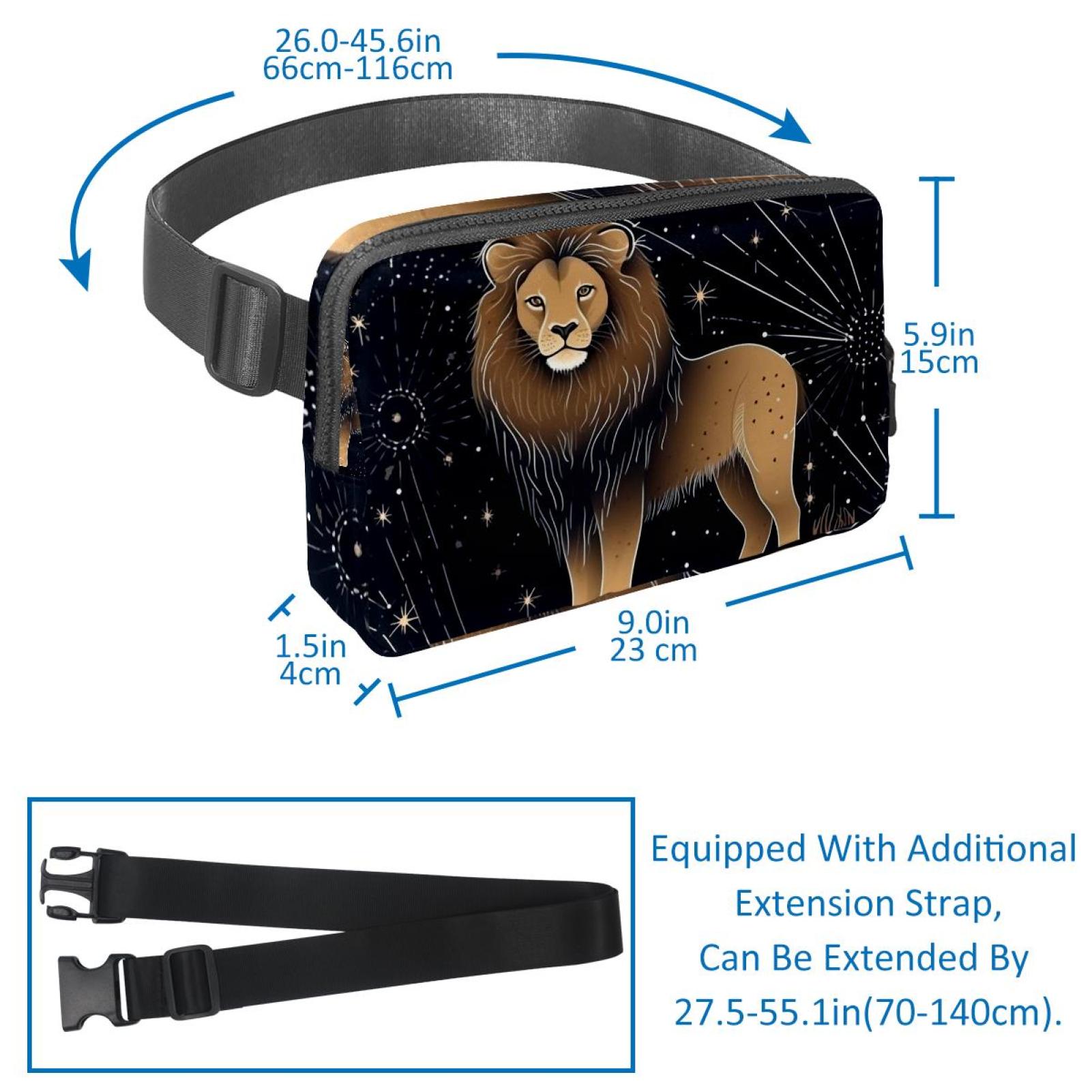 Leo Lightweight Adjustable Fanny Packs with Extension Strap - Unisex Waist Bags Running Belt