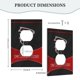 thumbnail image 5 of Panel de interruptores de pared con marco romano de cuero simple y luces de conmutación Falcons, interruptor de luz simple, doble o con tirador, 5 of 8