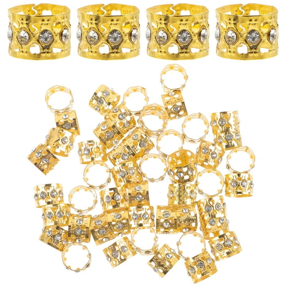 WORGEOUS  50 Pcs Hair Cuff for Braids Extension Ring Women's