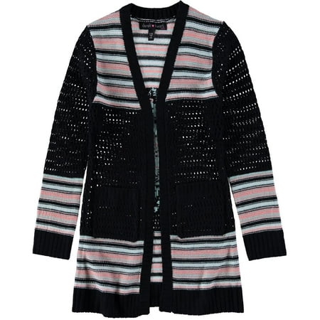 Derek Heart Girls 7-16 Pointelle Duster Cardigan (Multi 10/12)