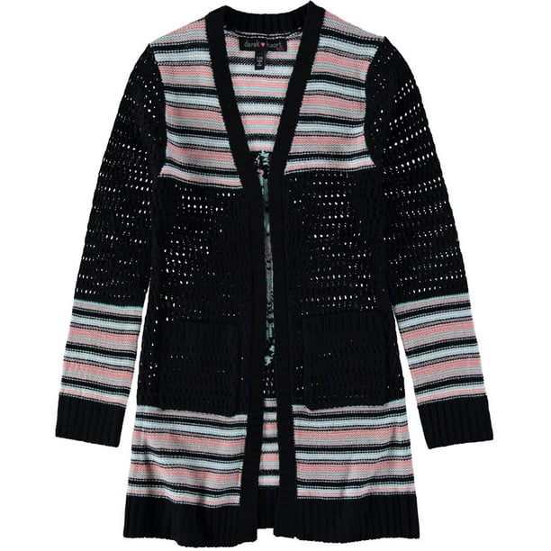 pointelle duster cardigan