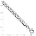 thumbnail image 6 of Sterling Silver Rhod-plated Polished Textured Reversible Bracelet - 7.5"- Made In Italy, 6 of 8