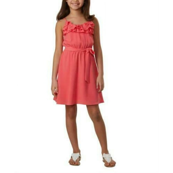 Paper Doll Big Kid Girls Bubble Crepe Princess Look Sleeveless Dress