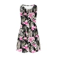 thumbnail image 4 of Ovzne Robes pour Femmes Robe pour Femme Décontractée Ample d'Été Imprimée Sans Manches Col en V Ensemble Haut/chemise Robe d'Été Imprimée Liquidation, 4 of 7