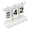 White, variant on Xirurus Vintage Perpetual Standing Flip Calendar Large Display Desk Decor for Home Office Foldable Reusable White 7.87 inches / 20 cm