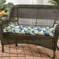 thumbnail image 3 of Greendale Home Fashions Marlow Blue Floral 44 x 17 in. Outdoor Bench Seat Cushion, 3 of 9