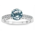 thumbnail image 2 of Star K � Round 7mm Genuine Sky Blue Topaz Channel Set Engagement Promise Ring, 2 of 9