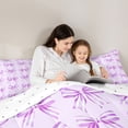 thumbnail image 5 of Feelyou Fashion Purple Bow Twin Comforter Sets, Dreamy Cartoon Ribbon Bedding Set, 2pcs, 5 of 8