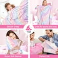 Livhil Plush Unicorn Glow in the Dark Blanket, 60x70in, Luminous Toy