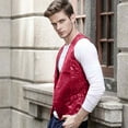 thumbnail image 2 of Uinagy Men's Sequined Suit Vest, 2 of 6