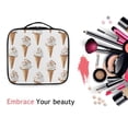 thumbnail image 6 of FORMRS Travel Makeup Bag Large Capacity Train Case Cosmetic Organizer with Adjustable Dividers, Cartoon Ice Cream Pattern, 6 of 8
