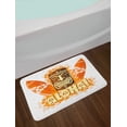 thumbnail image 2 of Tiki Bar Bath Mat, Hibiscus Flora Burst Orange Surfboards Aloha Tropical Summer Season, Non-Slip Plush Mat Bathroom Kitchen Laundry Room Decor, 29.5 X 17.5 Inches, Orange Brown Pale Yellow, Ambesonne, 2 of 2