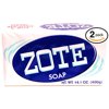 (PACK OF 2 BARS) Zote WHITE Laundry Bar Soap, with Even MORE Whitening Power & Satin Remover. Light Fresh Scent! Safe for delicate clothes! (2 Bars, 14.1oz Each Bar)