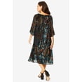 thumbnail image 2 of Roaman's Women's Plus Size Velvet Burnout Swing Dress, 2 of 5