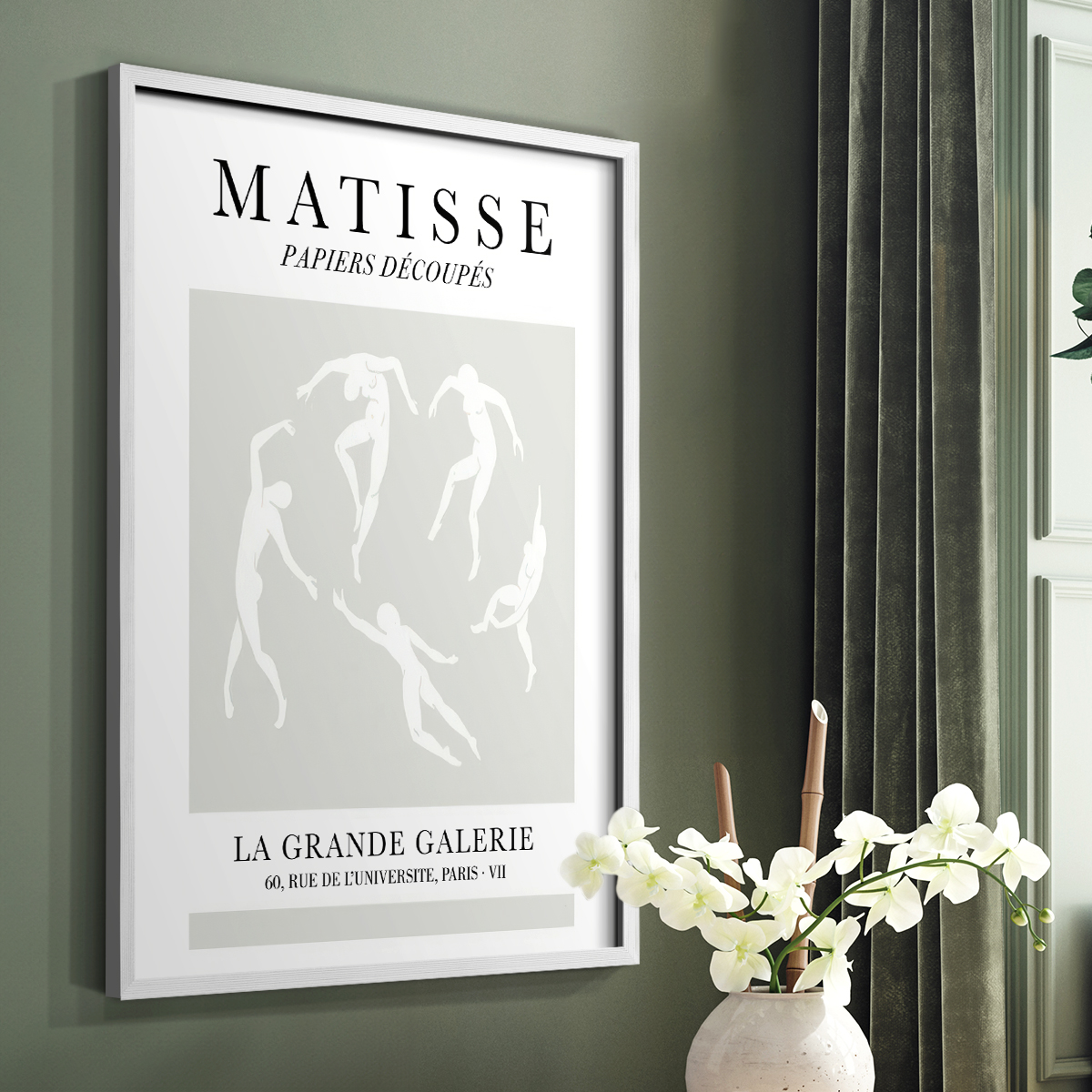 Matisse CLXXXIX Framed Print in White Solid Wood 11 x 14 Framed Print