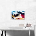 thumbnail image 2 of ARTCANVAS Chery Baby Blue Tan Modern Rectangle Canvas Art Print - Size: 18" x 12" (0.75" Deep), 2 of 9