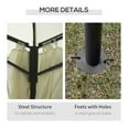 thumbnail image 6 of 10' x 13' Patio Gazebo Canopy, Double Vented Roof, Steel Frame, Curtain Sidewalls, Outdoor Sun Shade Shelter for Garden, Lawn, Backyard, Deck,, Beige, 6 of 9