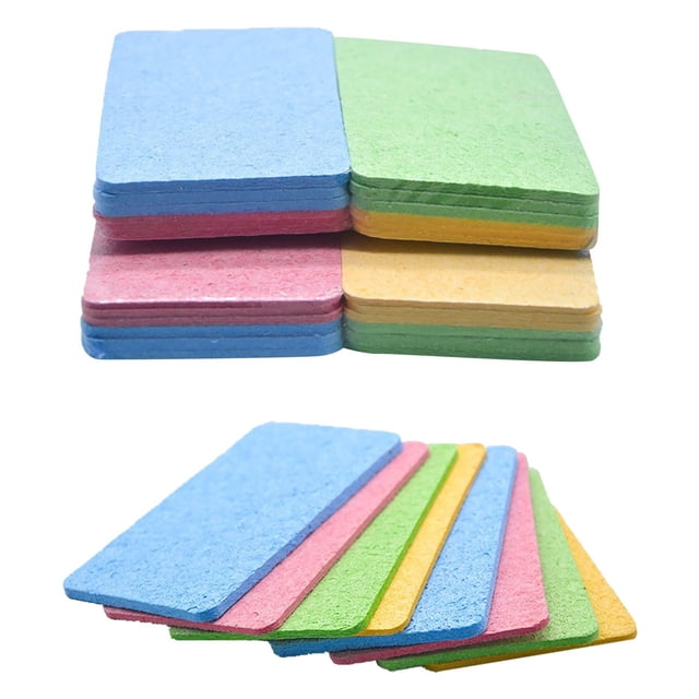 Kitchen Wipes Sponges For Dishes Compact Compressed Cellulose Sponge For Bathroom 6 Pcs,Pink Kitchen Wipes