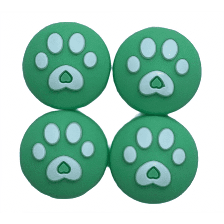 JenDore Green 4Pcs Paws Silicone Thumb Grip Caps for Nintendo Switch