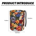 thumbnail image 4 of Round Car Trash Can 7×5.9in Waterproof, Durable, Not Easy To Fade, Easy To Install And Disassemble To Prevent Interior Pollution Groovy Flowers (2), 4 of 7