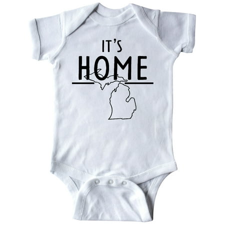 

Inktastic It s Home- State of Michigan Outline Gift Baby Boy or Baby Girl Bodysuit