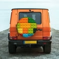 thumbnail image 6 of Naloa Colorful Building Blocks PVC Leather Spare Tire Wheel Cover Spare Tire Cover, for Car Truck SUV Camper Trailer Universal Fit(14-17in)-14 inch, 6 of 6