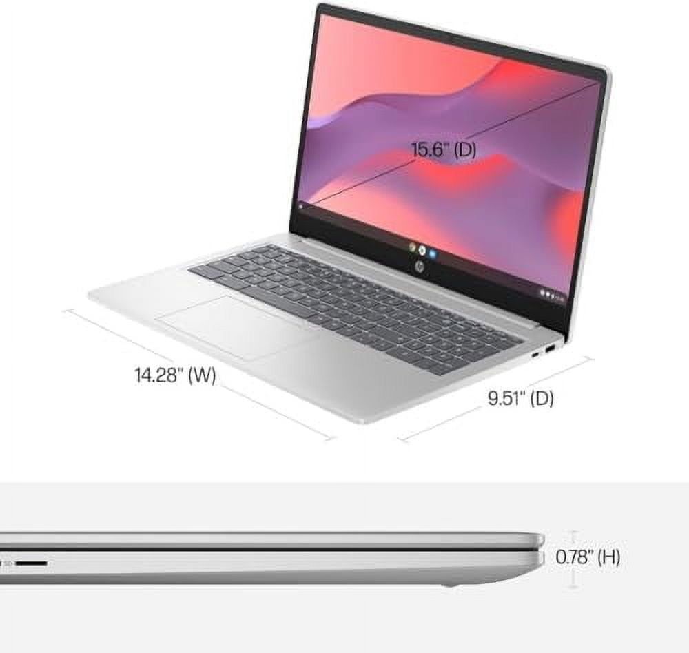 HP Chromebook Laptop for Student - 15.6" HD Display, Intel Processor N200(4-core), 8GB RAM, 64GB eMMC, Intel UHD Graphics, Up to 10H Long Battery Life, Wi-Fi 6, Bluetooth, Chrome OS