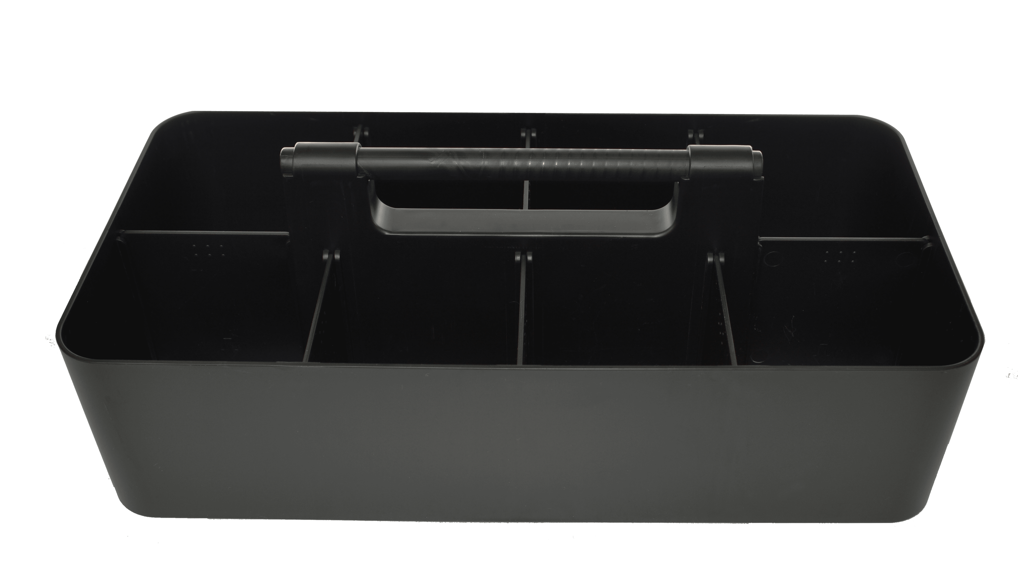 Enjoy Organizer Large Plastic Storage Caddy with Handles, 3 Pack, Black