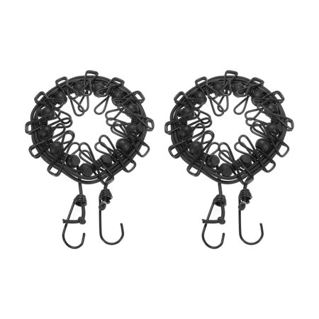 

Uxcell 1.85M/6.07ft Windproof Elastic Portable Clothesline with Clips Black 2 Pack