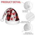 thumbnail image 4 of Fuzoiu Buffalo Plaid Love And Gnome Print Santa Hat Christmas Hat for kids,Santa Hats with Pompom, Unisex Xmas Holiday Hat for Christmas New Year Festive Party Supplies, 4 of 6
