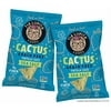 cactus tortilla chips - sea salt (two 5oz bags) - vegan, gluten free, grain free, dairy free, high fiber, authentic mexican snack food.