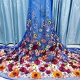 thumbnail image 3 of Vestido bordado estampado para mujer, vestido floral Mimi, vestidos de noche de manga larga, ropa elegante para mujer, vestido de flores 3D de lujo, 3 of 5