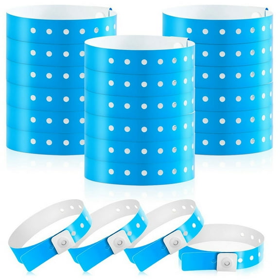 300 Pcs Neon Plastic Wristbands Vinyl Wristband Colorful Wristbands Plastic Bracelet Bracelets,Blue